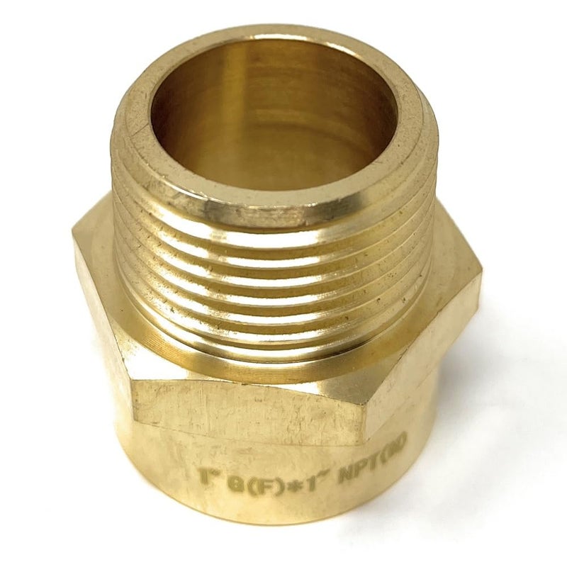 Cascada Showers G Thread (British BSPP) Female to NPT Thread Male Pipe Fitting Adapter - Lead-Free (1" x 1" (1 Piece)) - Image 4
